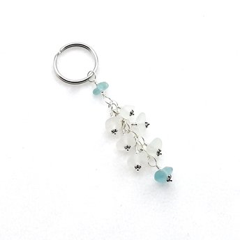 sea glass keychain for women