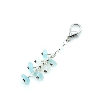 sea glass zipper charms