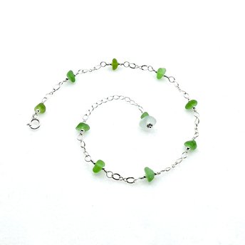 green anklet for women