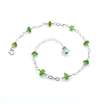 green anklet for women
