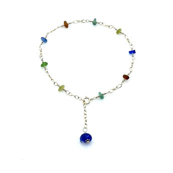 sea glass ankle bracelet