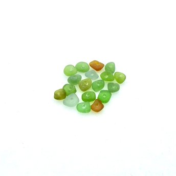 tiny sea glass green brown