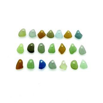 tiny sea glass charms
